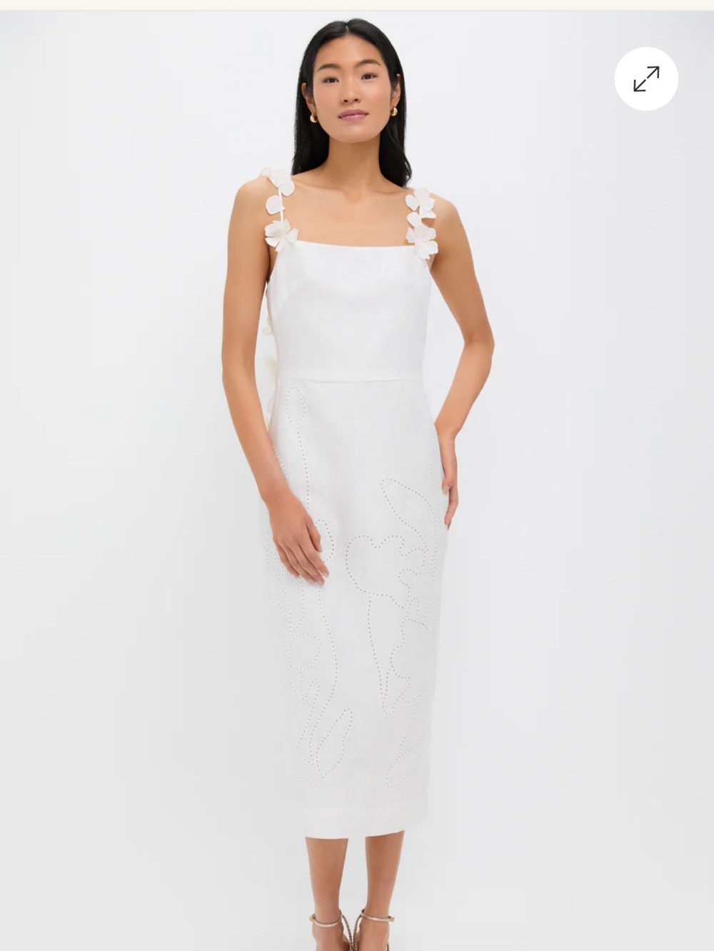 NWT Andres Otalora White Midi Size 8